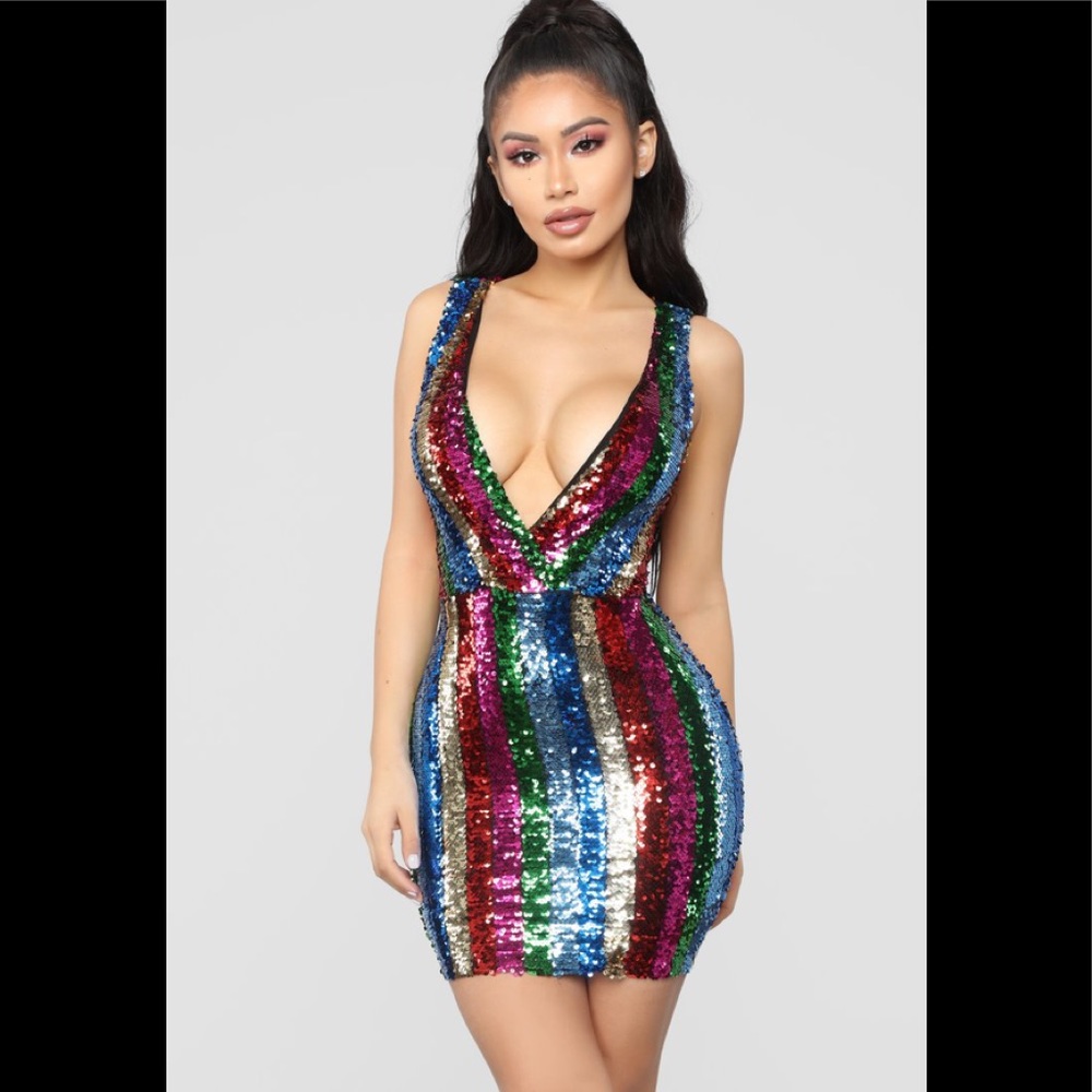 FASHION NOVA DIVA BABE SEQUIN DRESS MINI